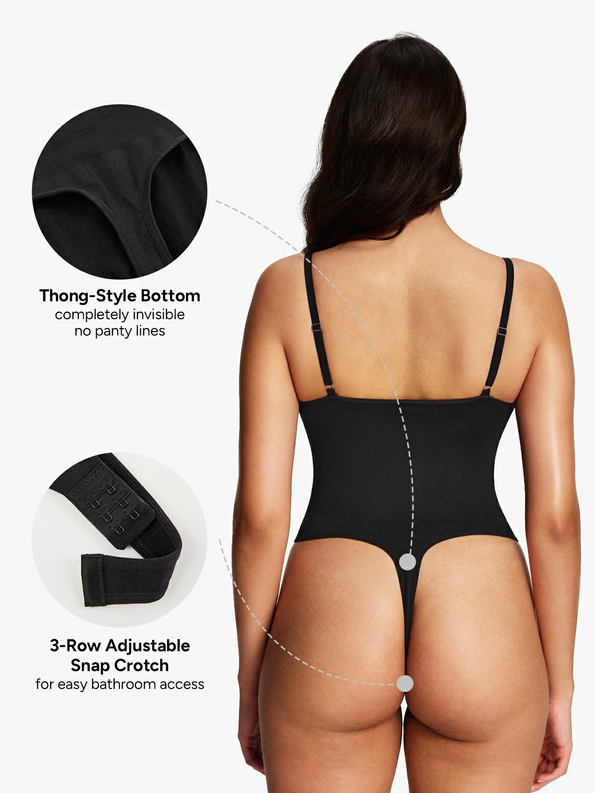 Open Bust Tummy Control Thong Bodysuit