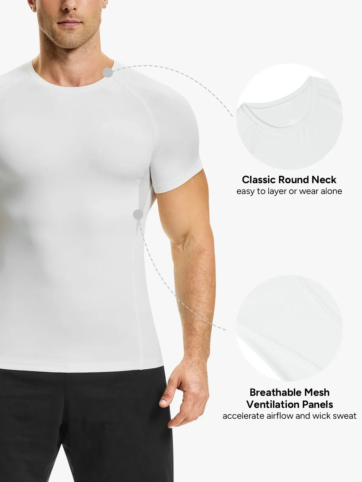 Lightweight Mesh Patch Top for Men