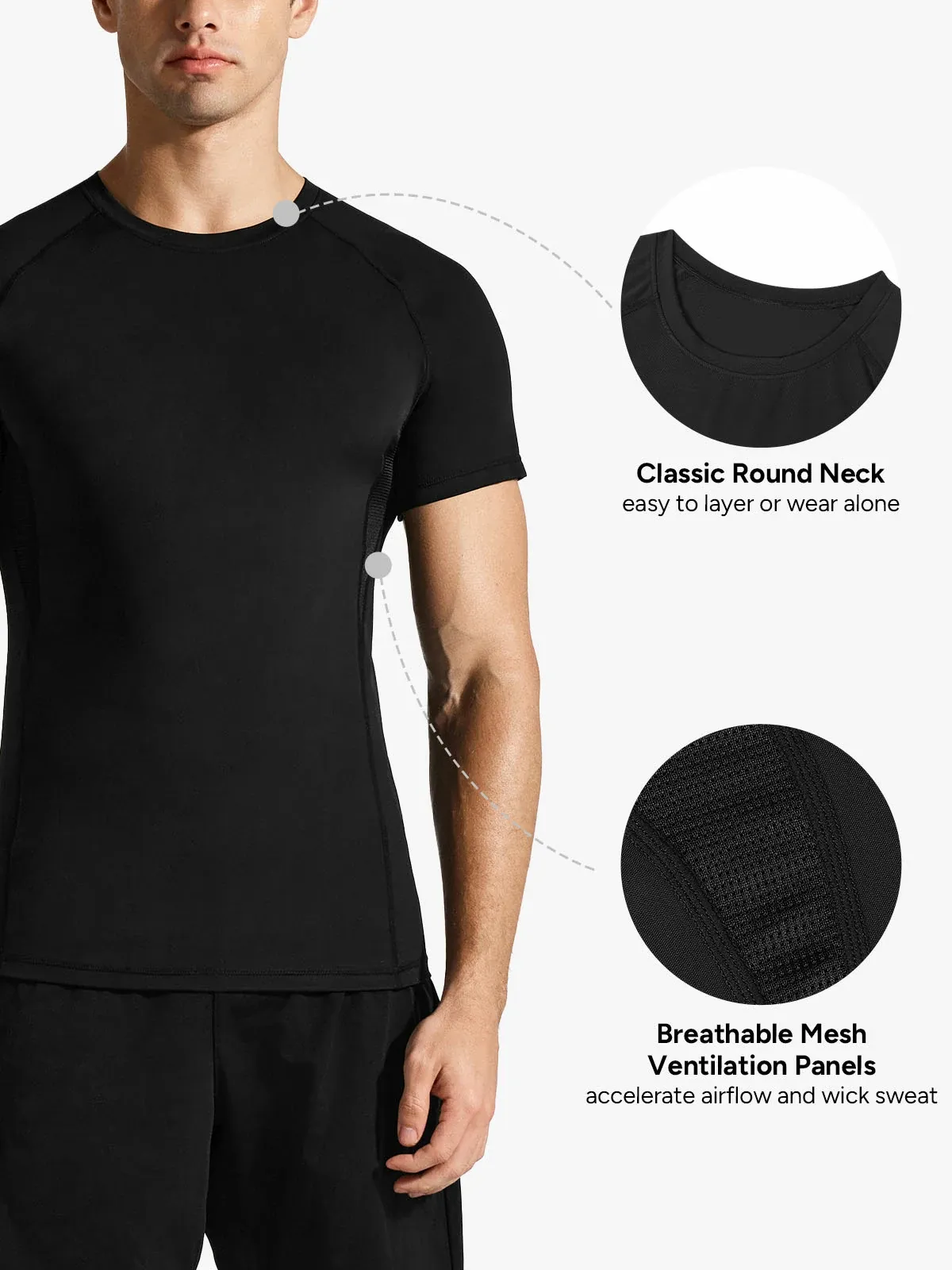 Lightweight Mesh Patch Top for Men