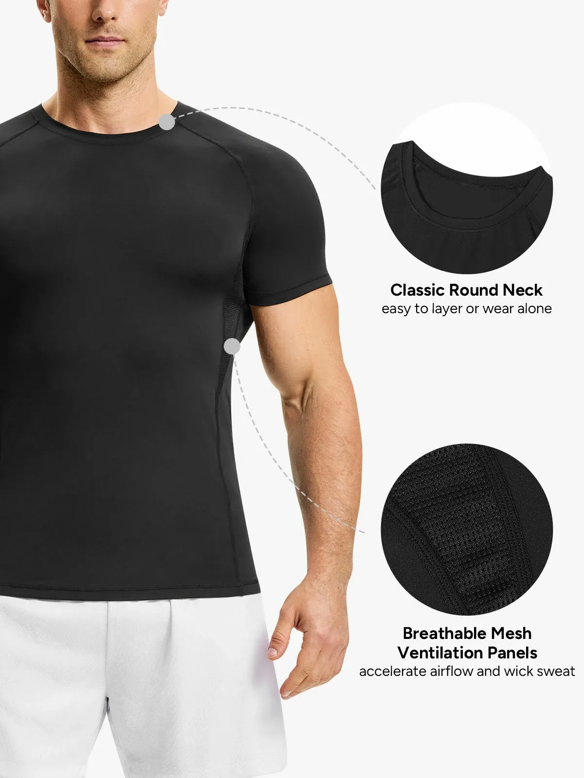 Lightweight Mesh Patch Top for Men