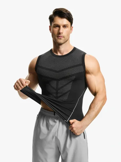 Seamless Quick-Dry Compression Tank Top for Men