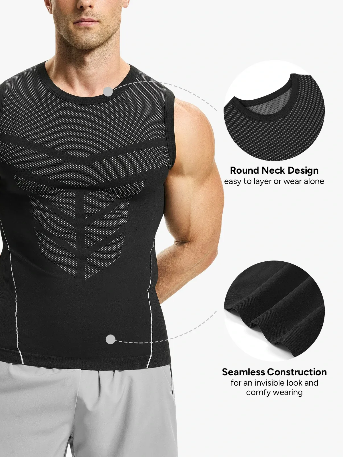 Seamless Quick-Dry Compression Tank Top for Men