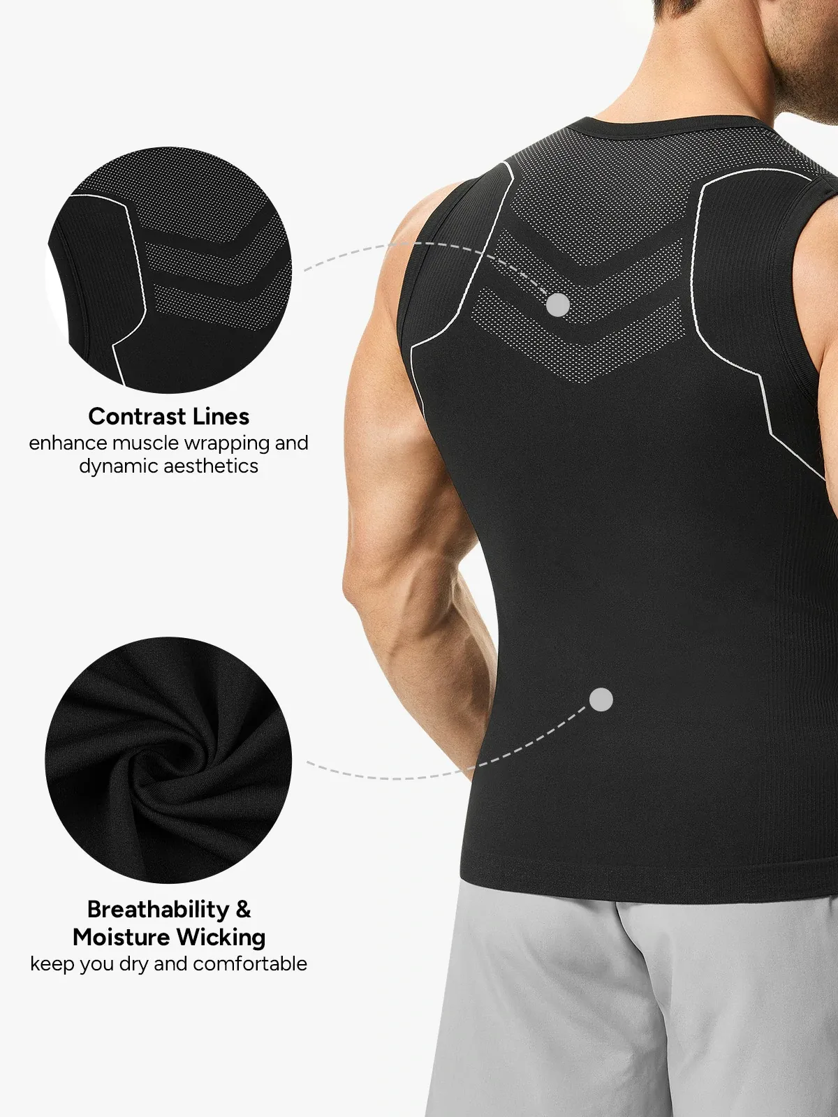 Seamless Quick-Dry Compression Tank Top for Men