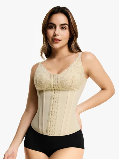 Lace Plunge Tummy Control Camisole