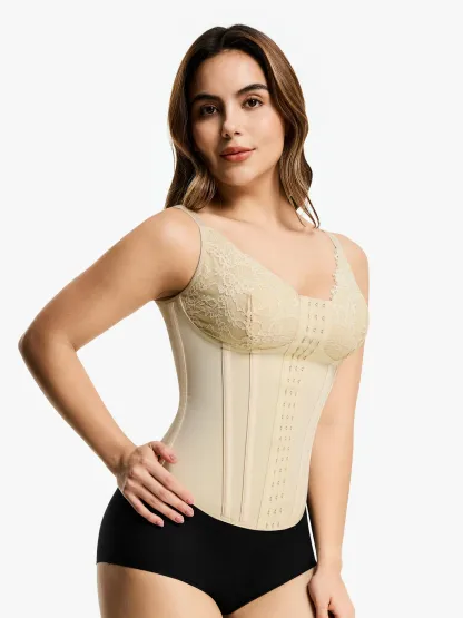 Lace Plunge Tummy Control Camisole