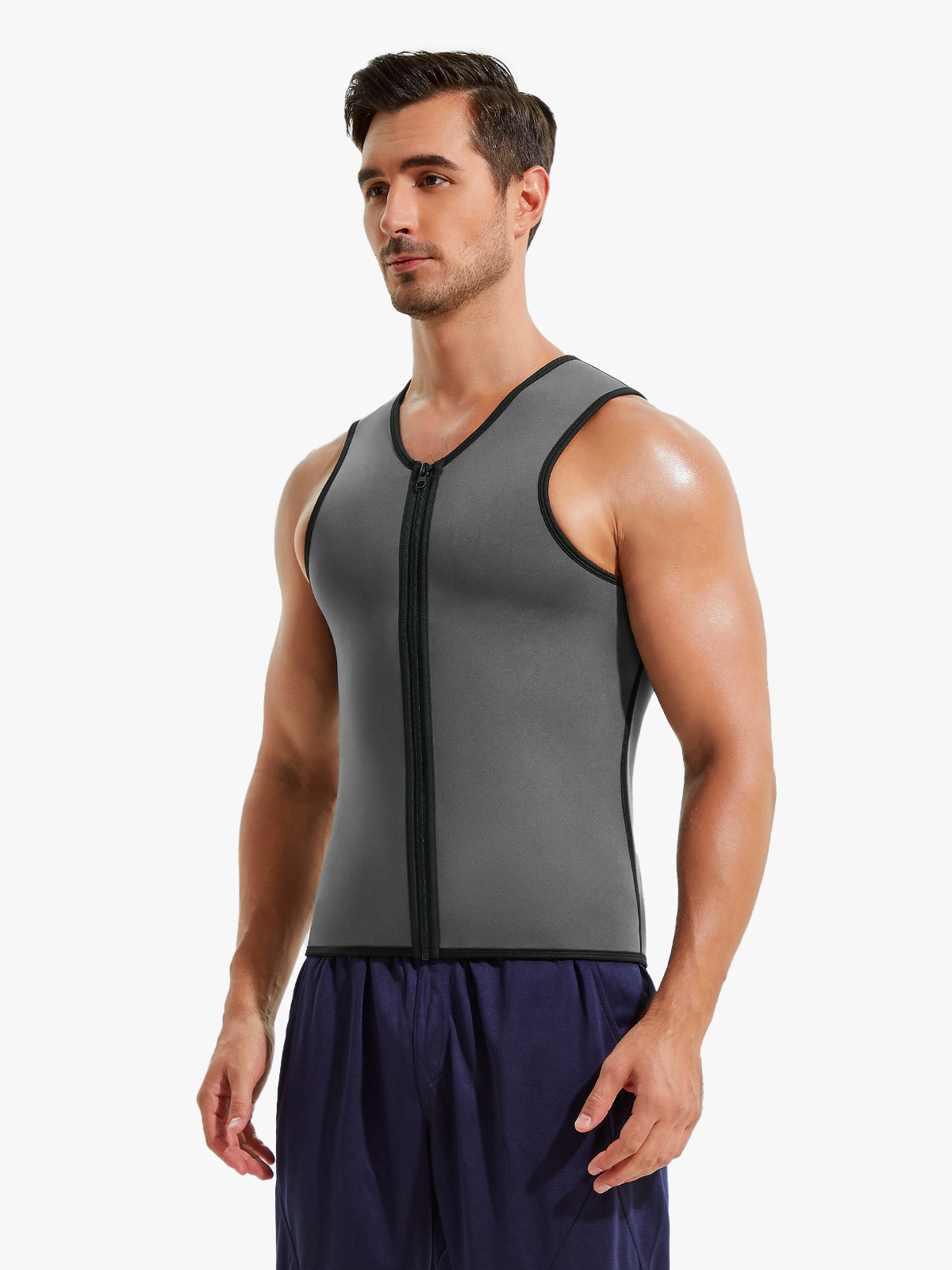 Sauna Vest Sweat Waist Trainer Zipper Tank Top 