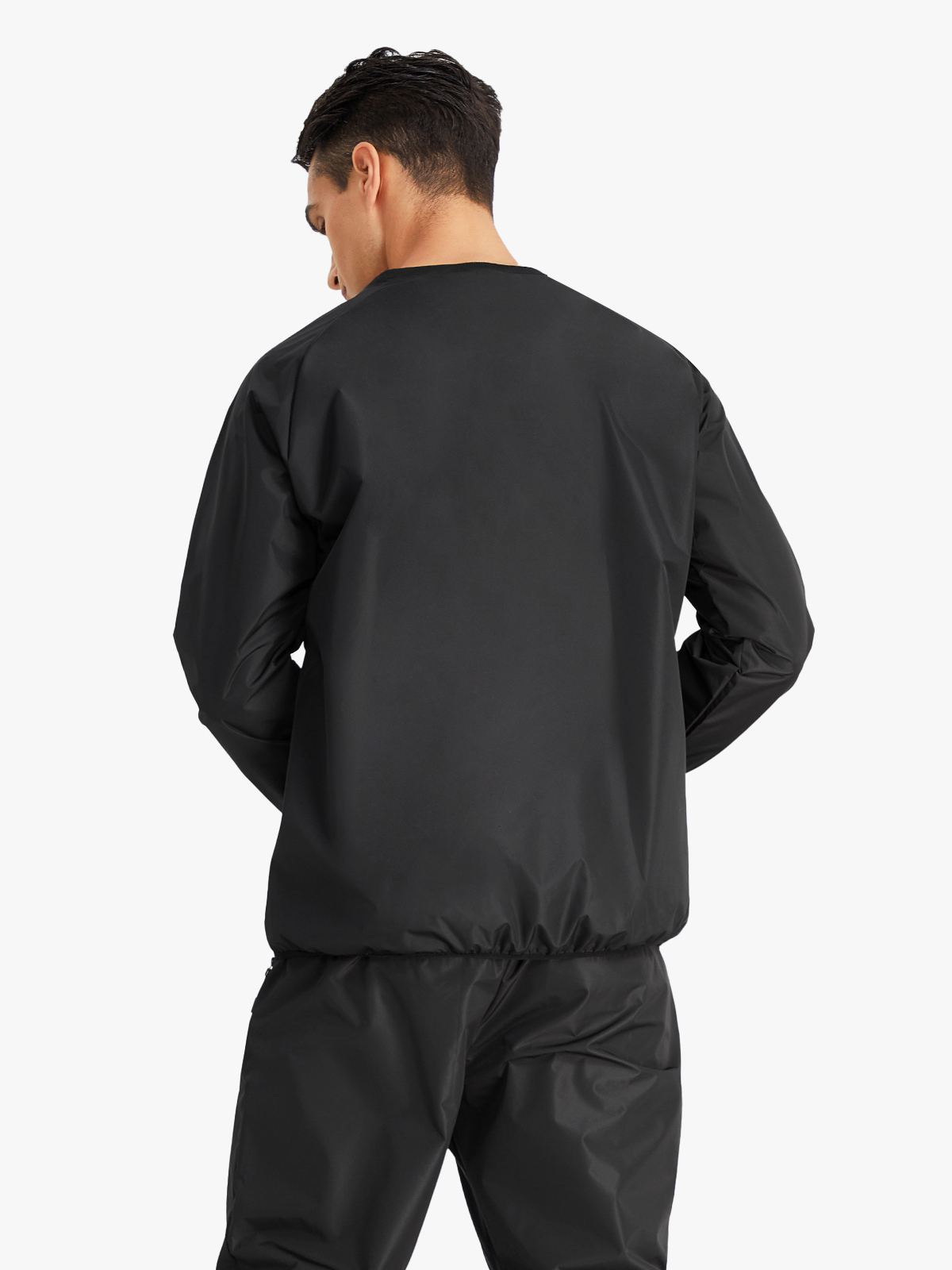 Crew Neck Workout Sweat Long Sleeve Sauna Shirt