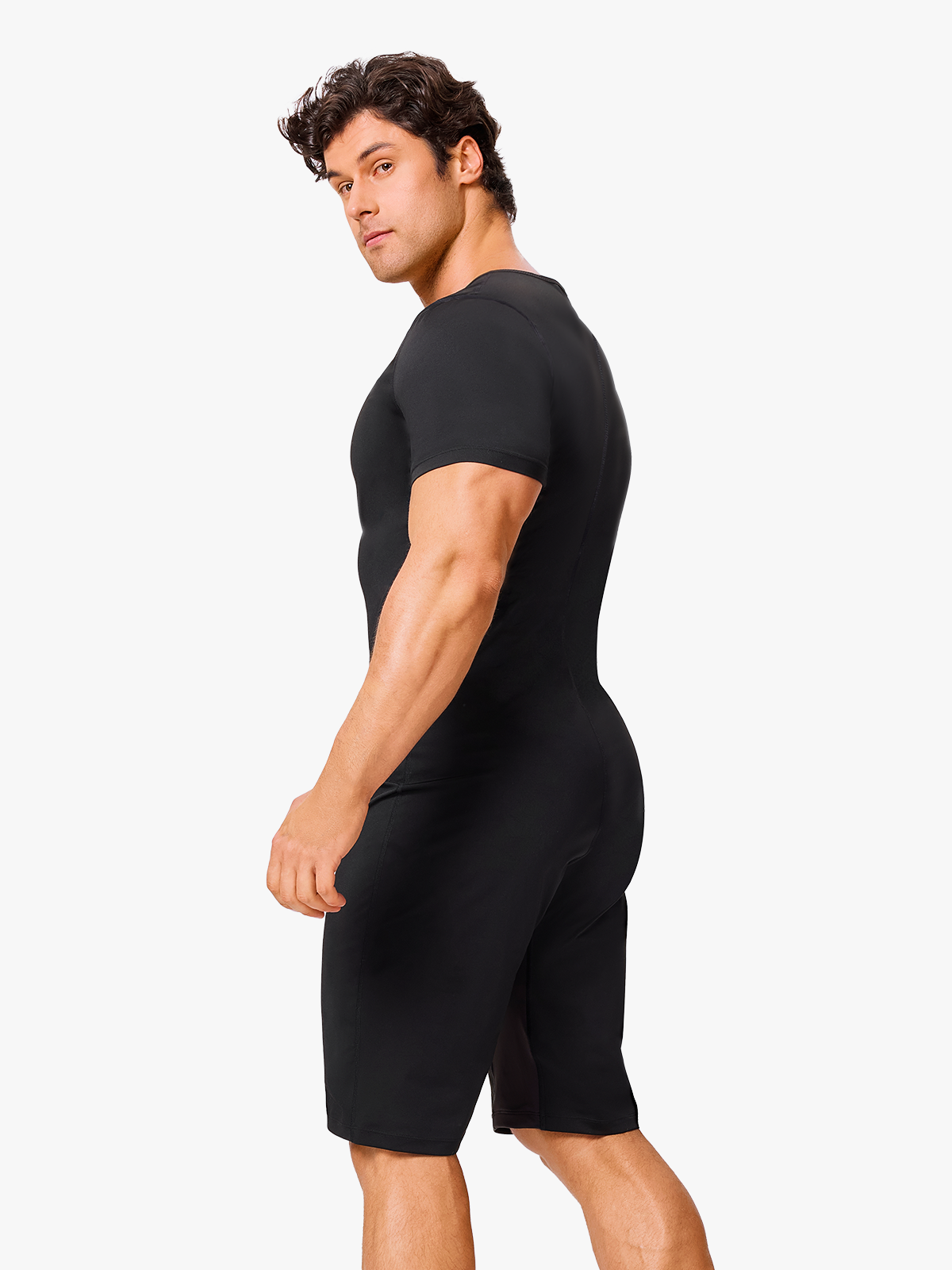 Coating Sweating Elastic Workout Jumpsuits