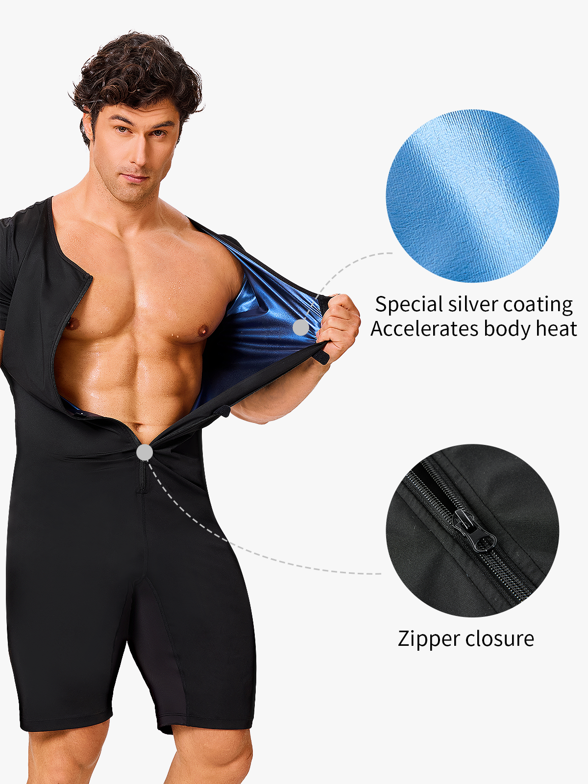 Coating Sweating Elastic Workout Jumpsuits