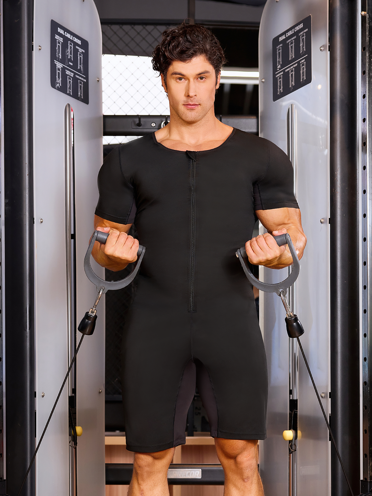 Coating Sweating Elastic Workout Jumpsuits