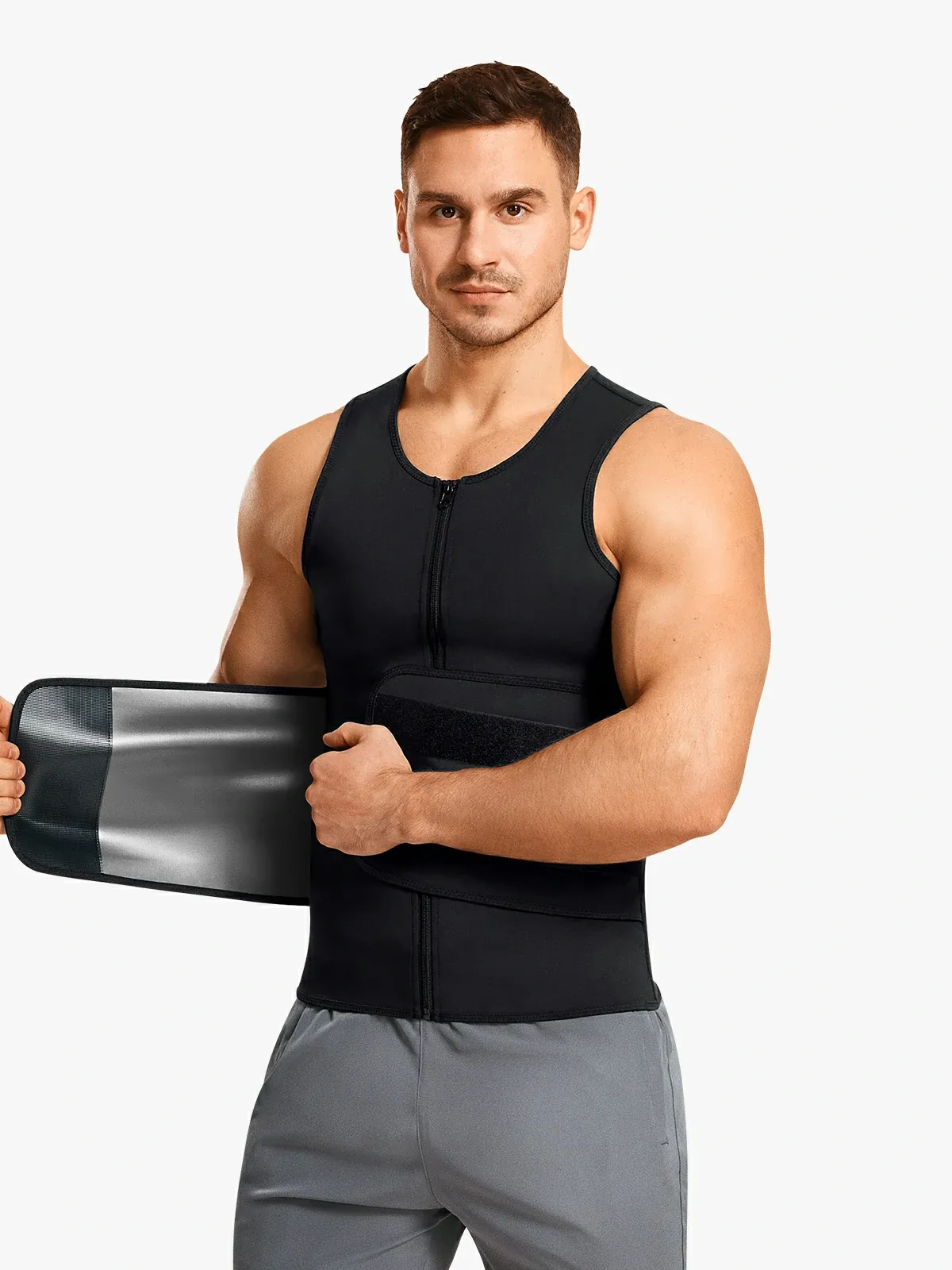 Men’s Zipper Sweat-Boosting Sauna Vest