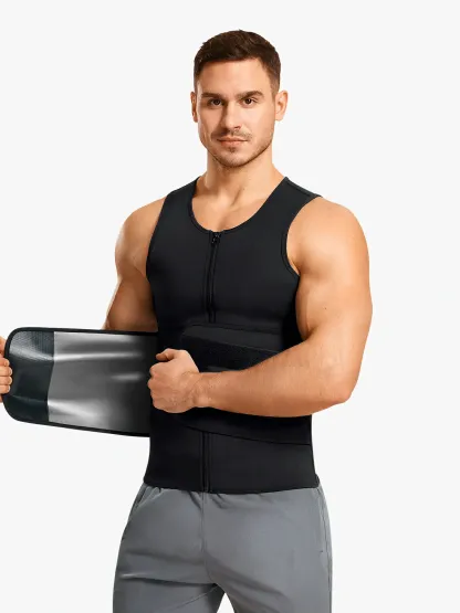 Men’s Zipper Sweat-Boosting Sauna Vest