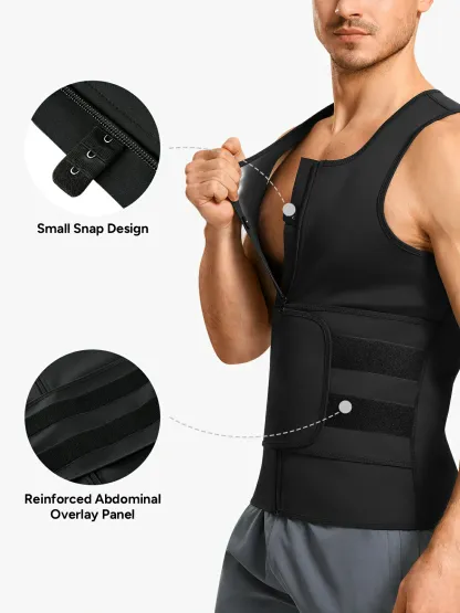 Men’s Zipper Sweat-Boosting Sauna Vest