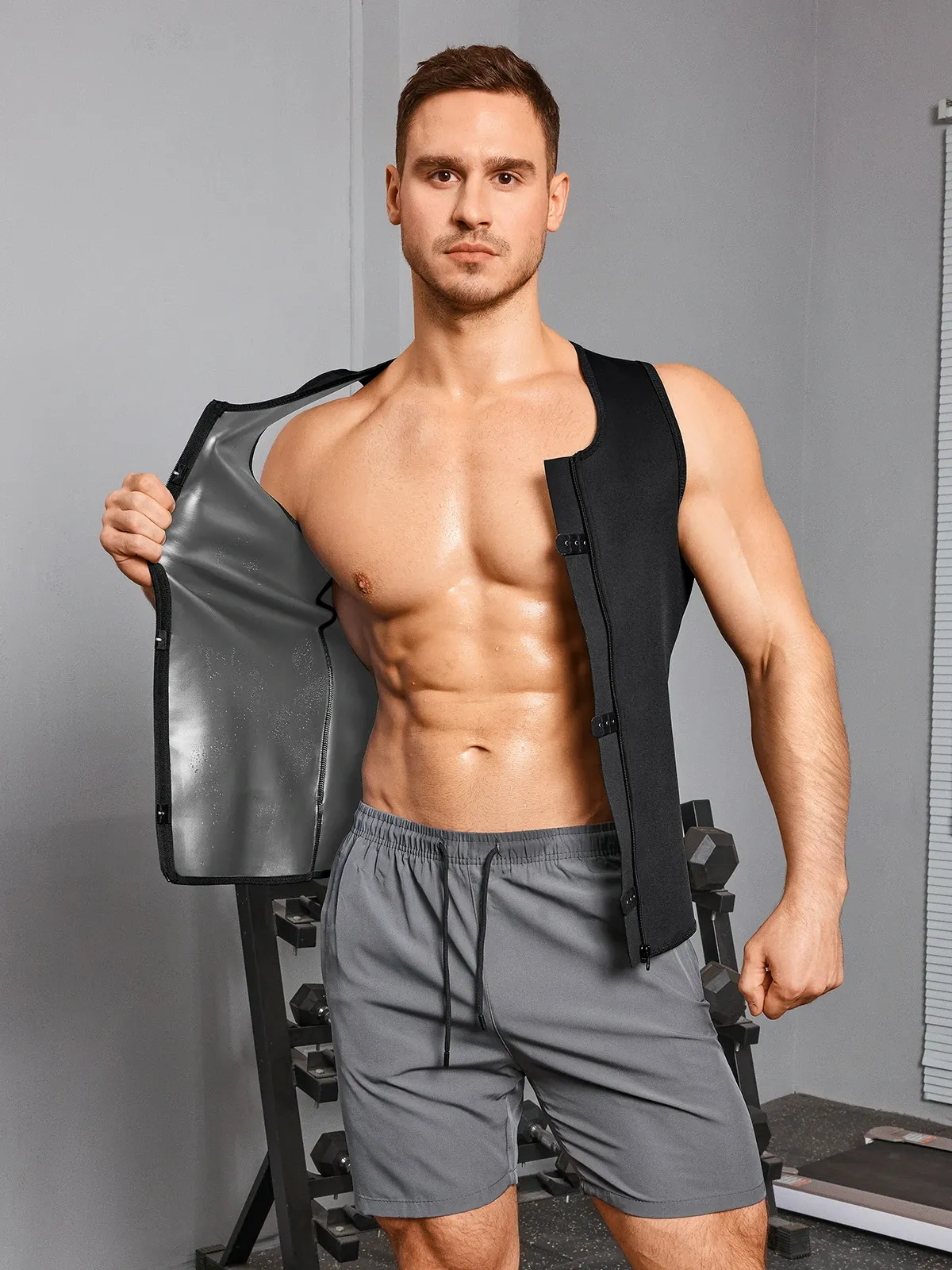 Men’s Zipper Sweat-Boosting Sauna Vest
