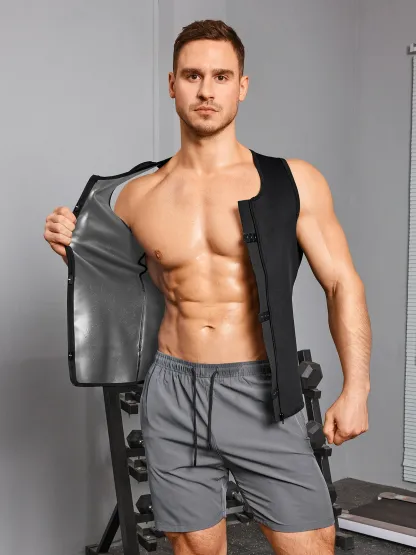Men’s Zipper Sweat-Boosting Sauna Vest