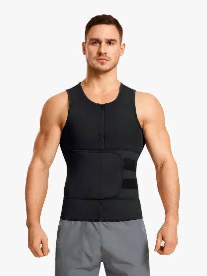 Men’s Zipper Sweat-Boosting Sauna Vest