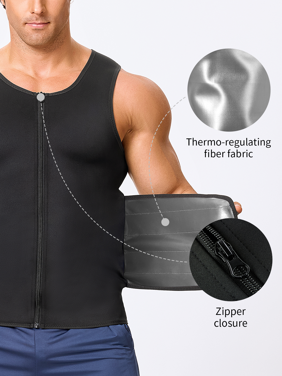 Zipper Waist Trainer Workout Sweat Sauna Vest