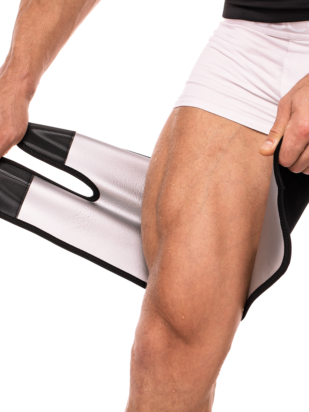 Velcro Adjustable Sports Upper Leg Support Thigh Wraps for Men-Nebility