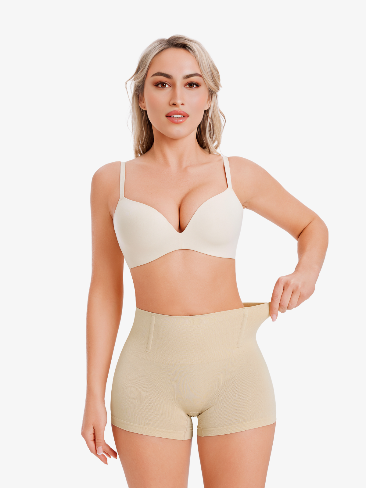 Nebility Mid Waist Seamless Shapewear Boyshort Panty 2-Pack