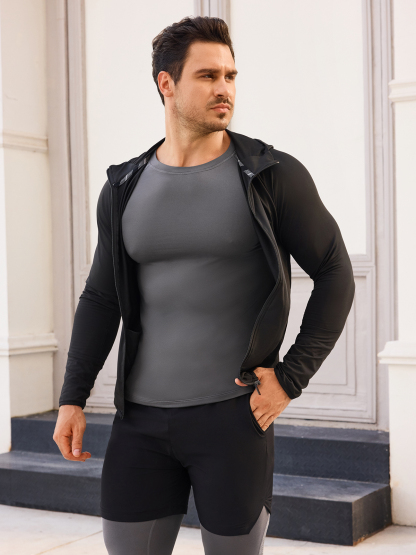 Elastic Comfort Long Sleeve Sport Casual Suit