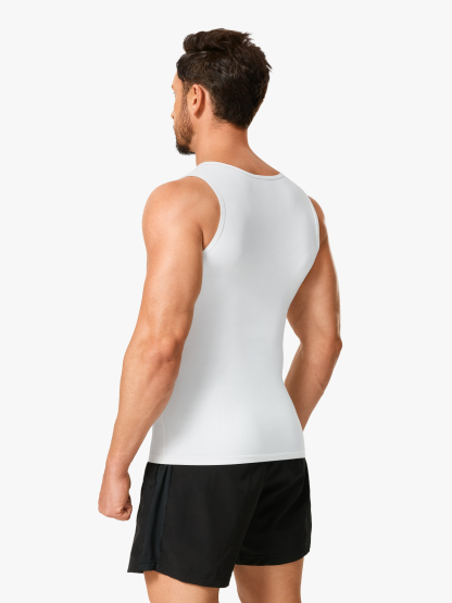 Tummy Control Round Neck Compression Shapewear Tank Top-Nebility