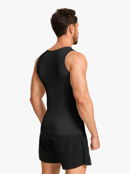 Tummy Control Round Neck Compression Shapewear Tank Top-Nebility