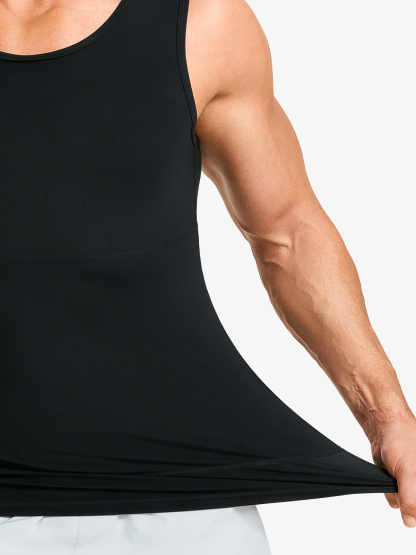 Tummy Control Round Neck Compression Shapewear Tank Top-Nebility