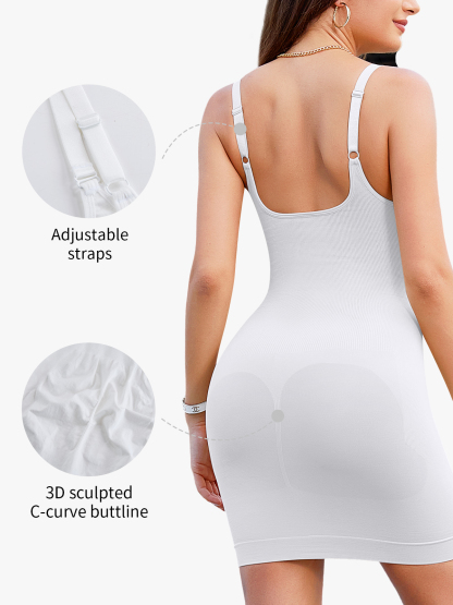 V-Neckline Waist Sculpting Cami Mini Dress