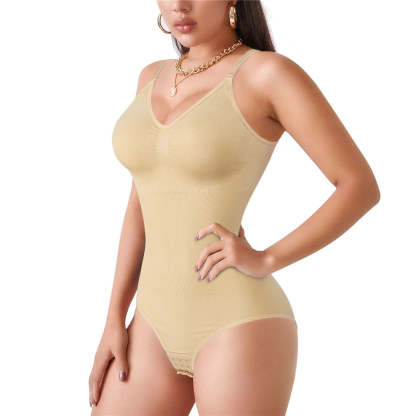Nebility V-Neck Camisole Ribbed Sculpting Bodysuits for Women