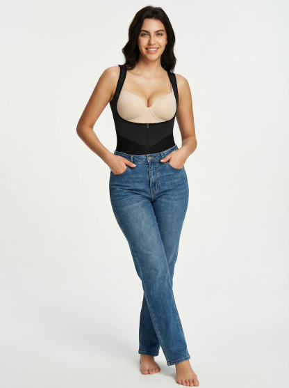 U Shaped Tummy Control Mid-Thigh Bodysuit