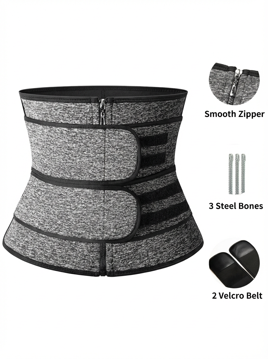 Neoprene Zipper Waist Trainer Belt for Men