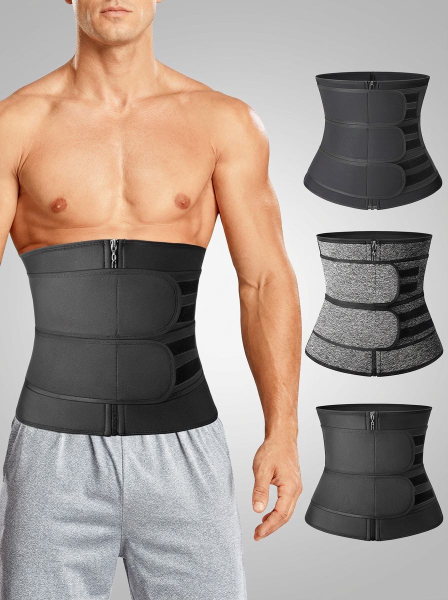 Neoprene Zipper Waist Trainer Belt for Men