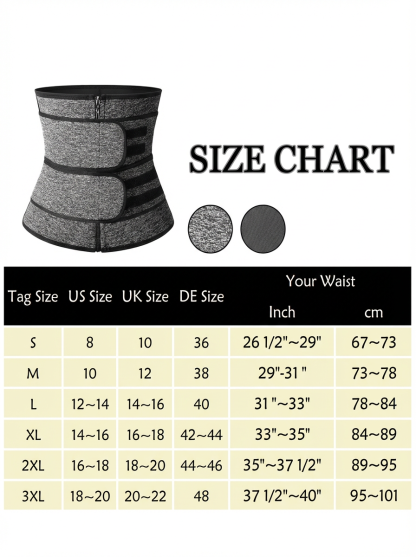 Neoprene Zipper Waist Trainer Belt for Men