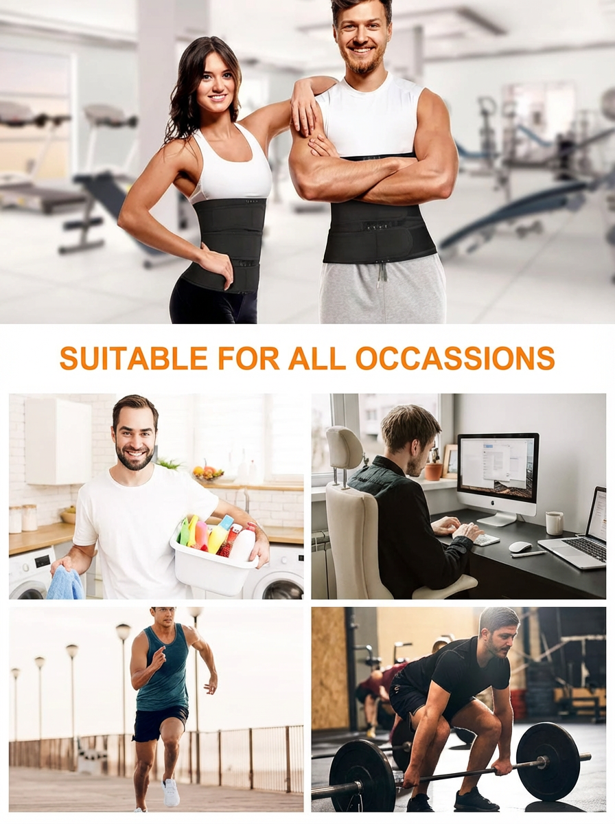 Neoprene Zipper Waist Trainer Belt for Men