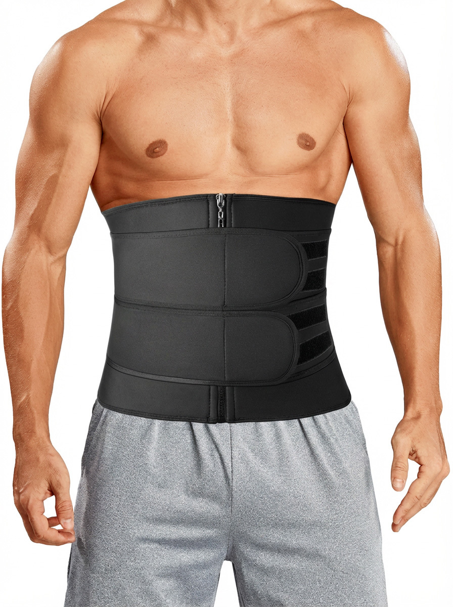 Neoprene Zipper Waist Trainer Belt for Men