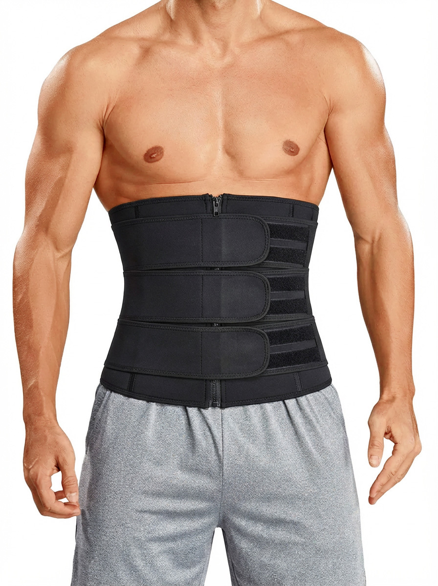 Neoprene Zipper Waist Trainer Belt for Men