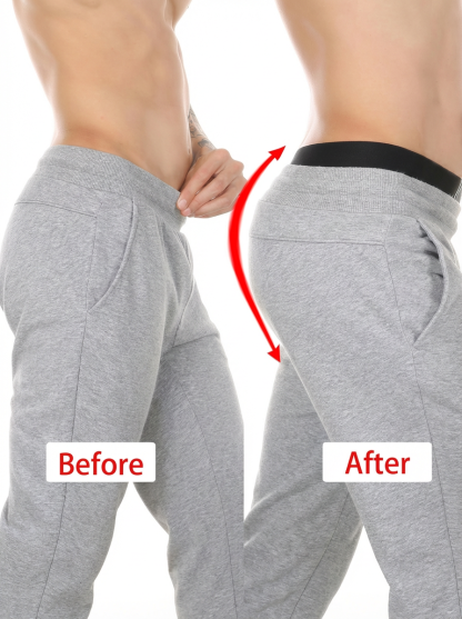 Mid-Waist Mesh Boxers Panties With Removable Butt Pads For Men