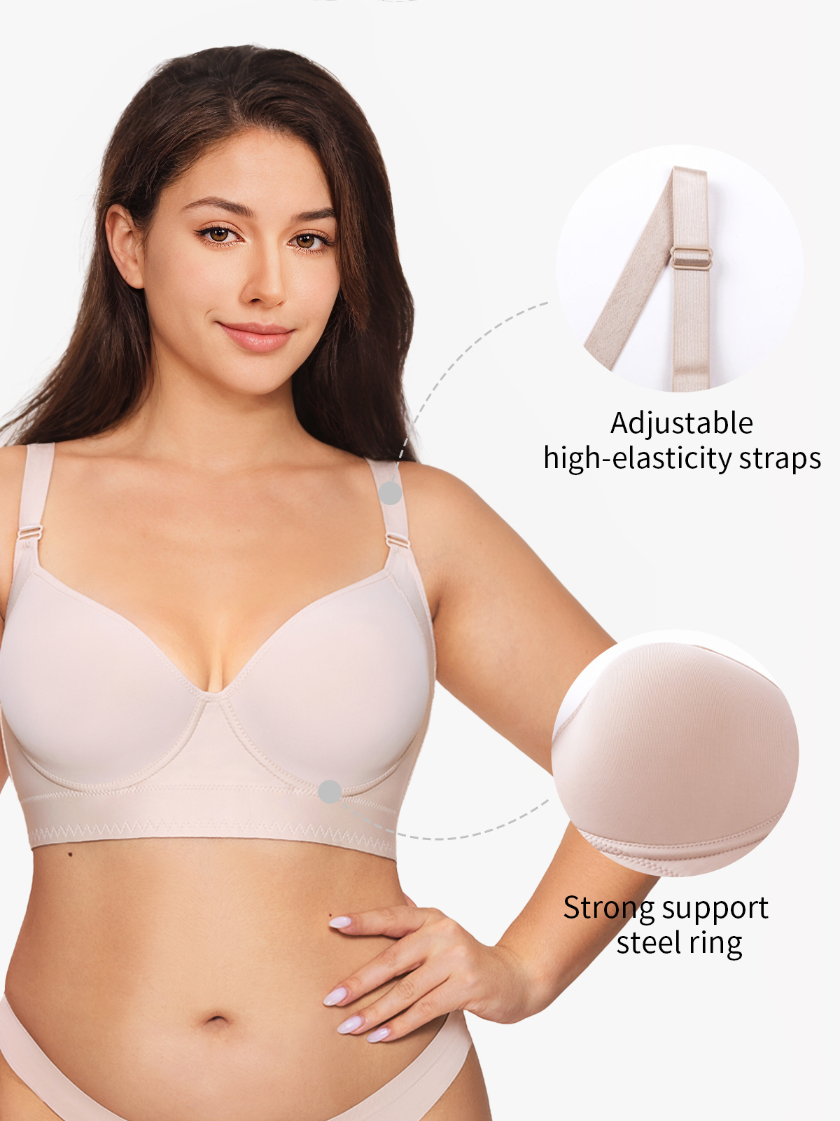 Push-Up Back Smoothing Wireless Everyday Bras
