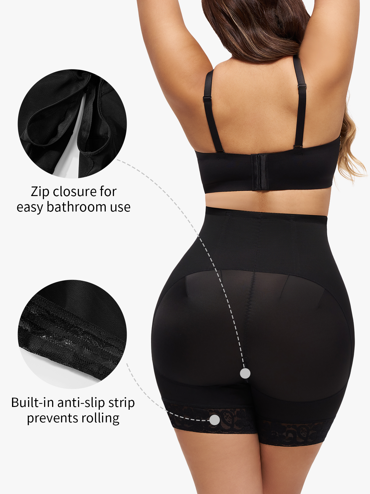 High Waist Double Tummy Control Open Crotch Control Panty