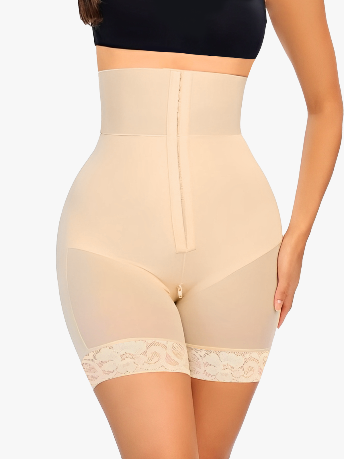 Front Buckle High Waist Tummy Control Crotch Opening Control Panty