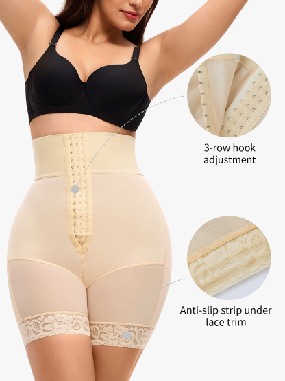 Front Buckle High Waist Tummy Control Crotch Opening Control Panty