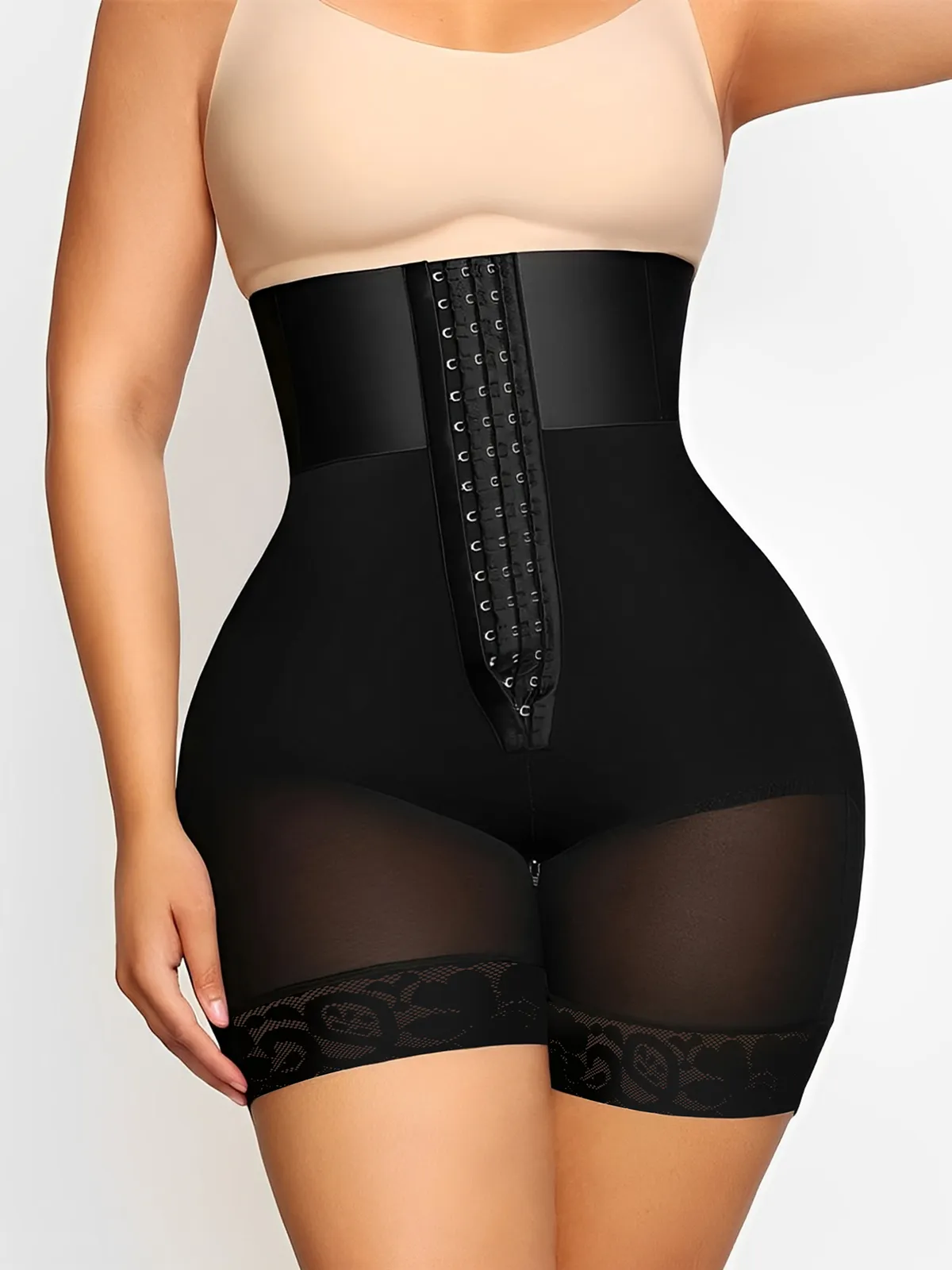 Front Buckle High Waist Tummy Control Crotch Opening Control Panty