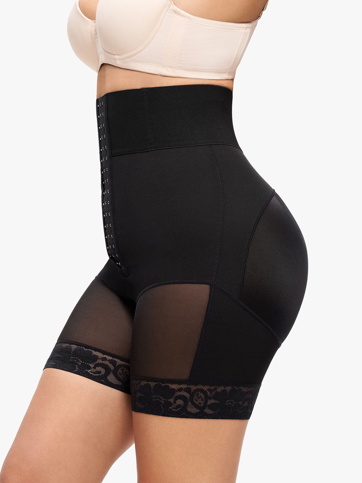 Front Buckle High Waist Tummy Control Crotch Opening Control Panty