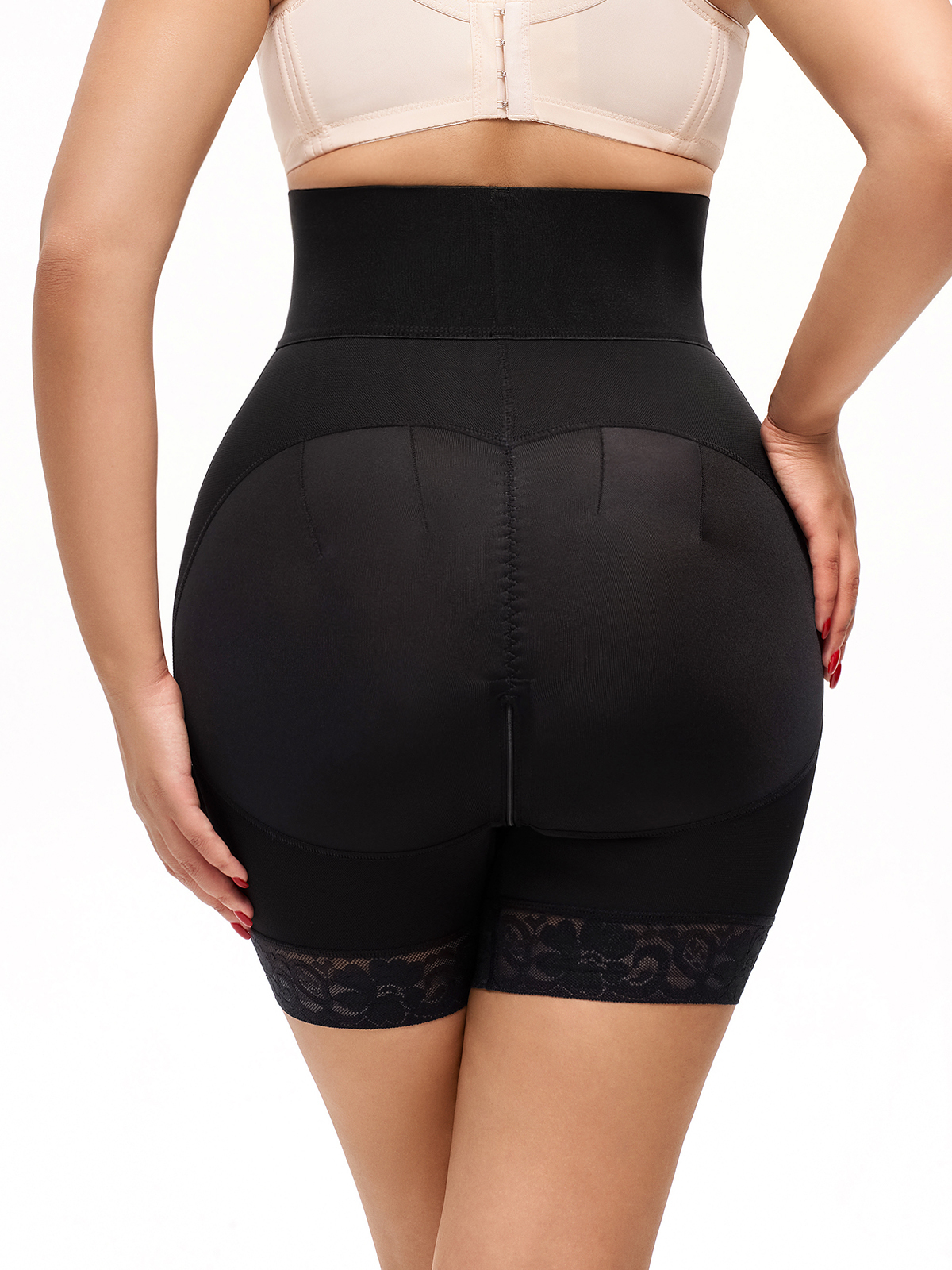 Front Buckle High Waist Tummy Control Crotch Opening Control Panty