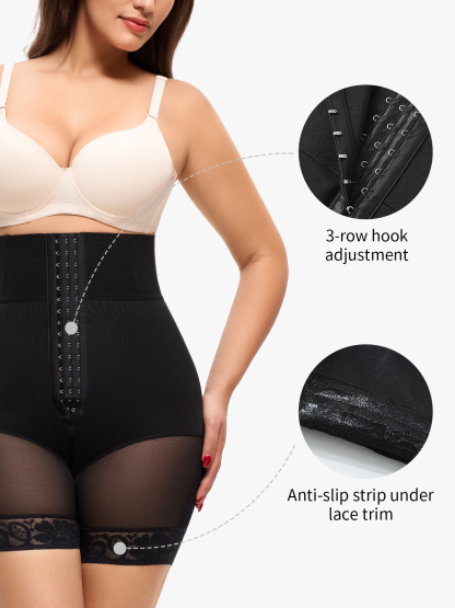 Front Buckle High Waist Tummy Control Crotch Opening Control Panty