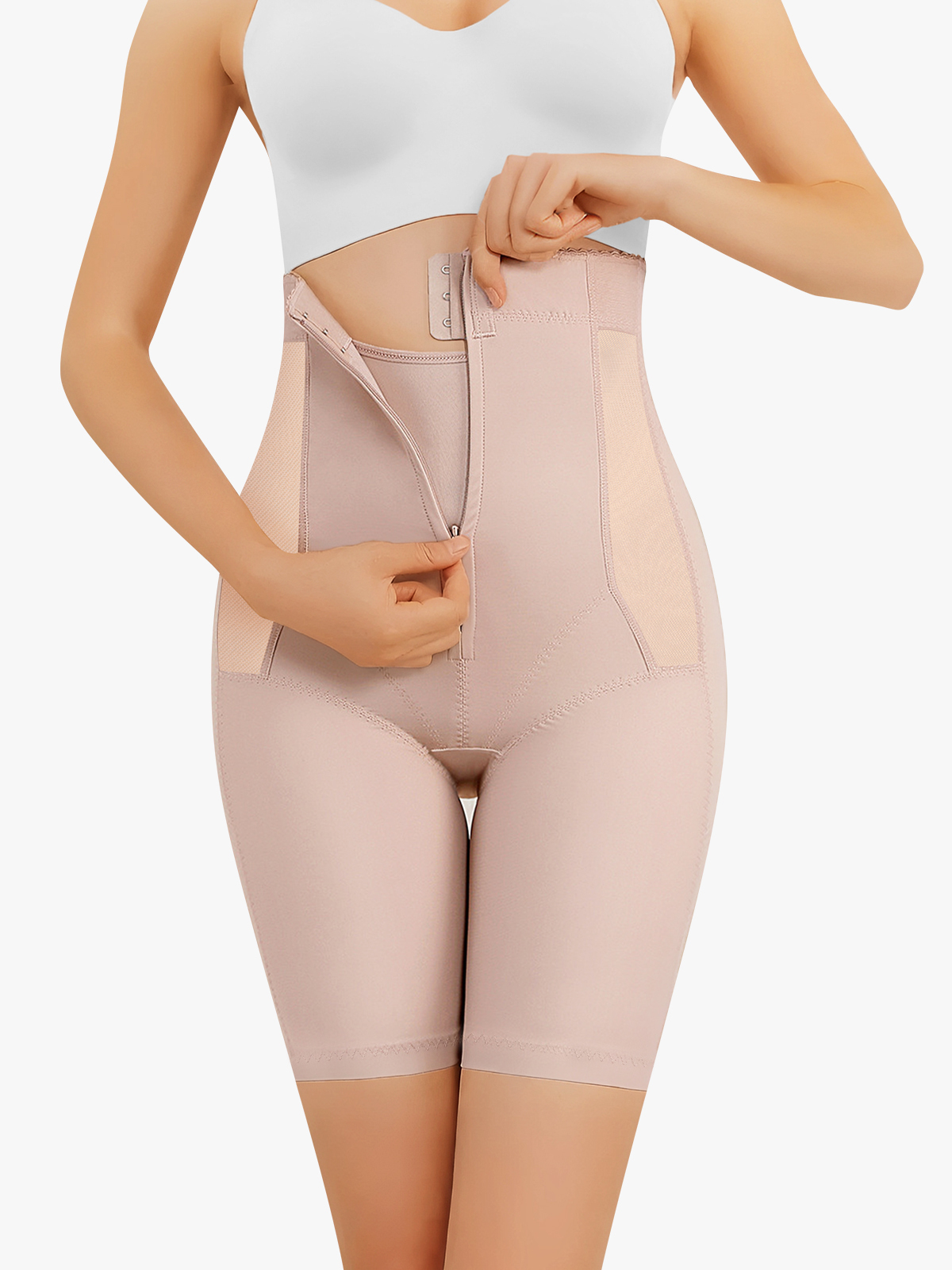 Zipper High Waist Butt Lifting Control Panty