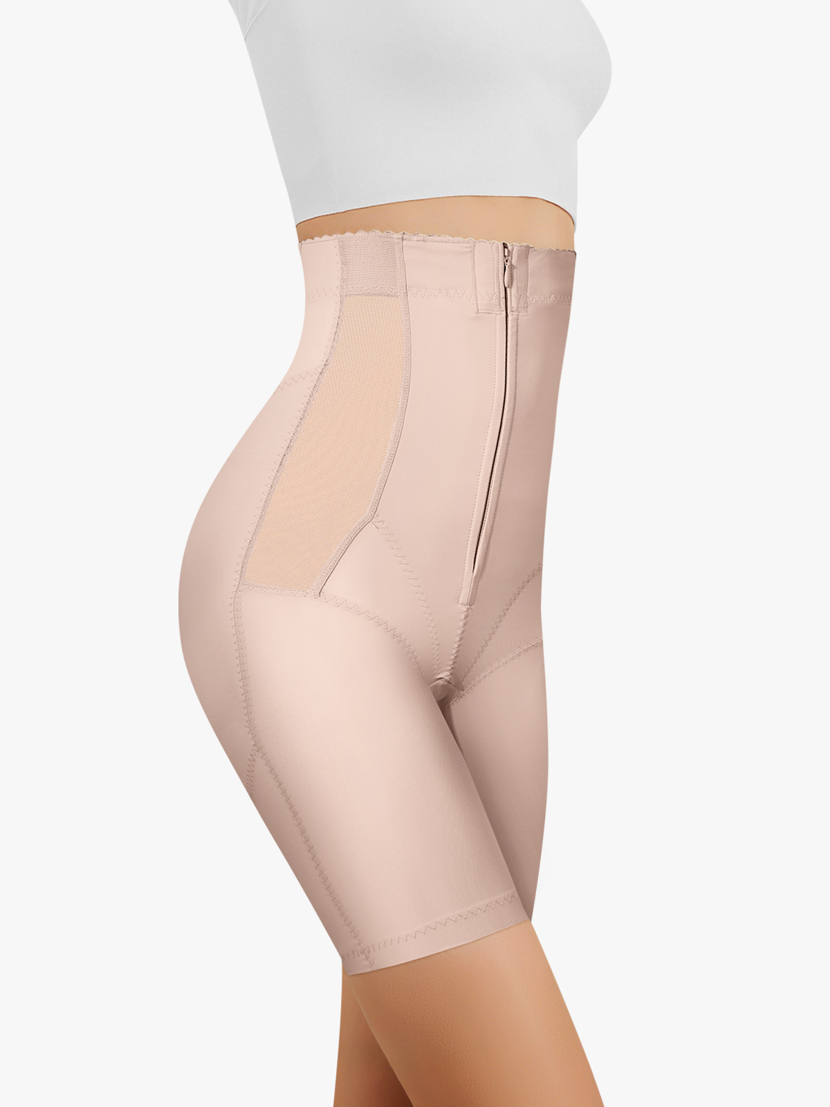 Zipper High Waist Butt Lifting Control Panty