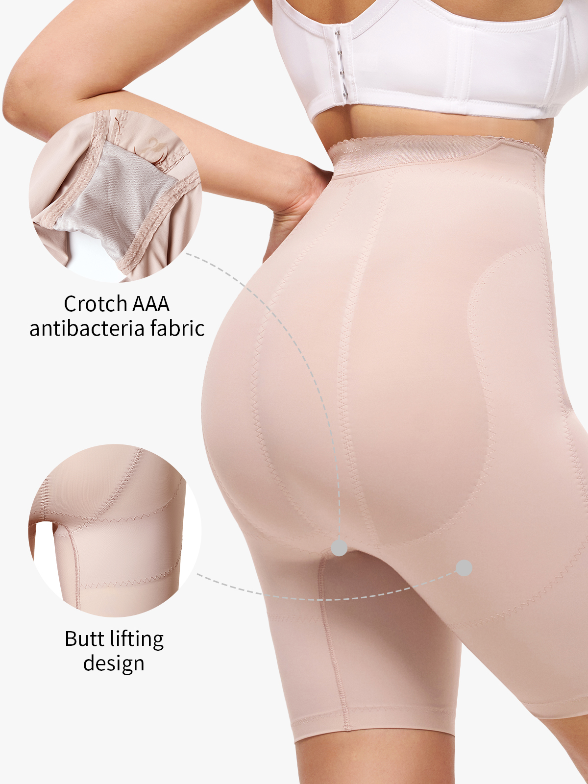 Zipper High Waist Butt Lifting Control Panty