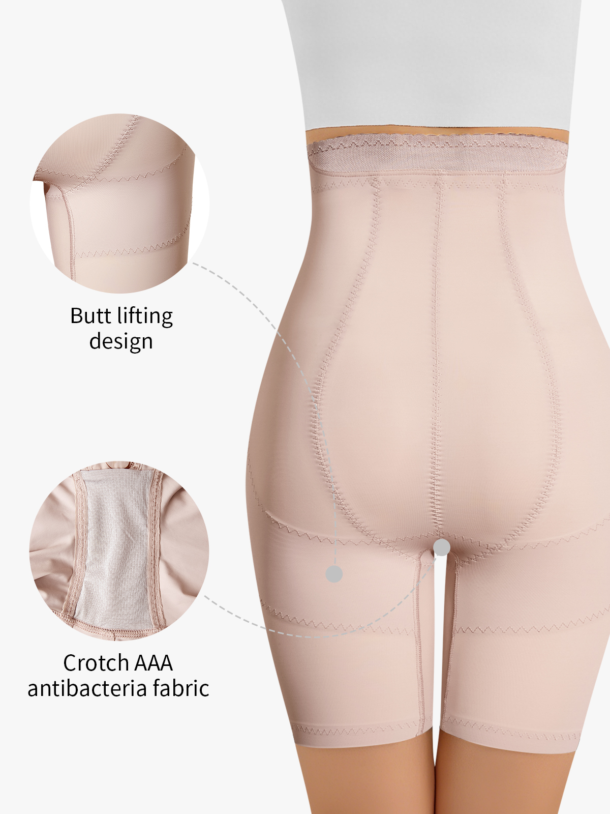 Zipper High Waist Butt Lifting Control Panty