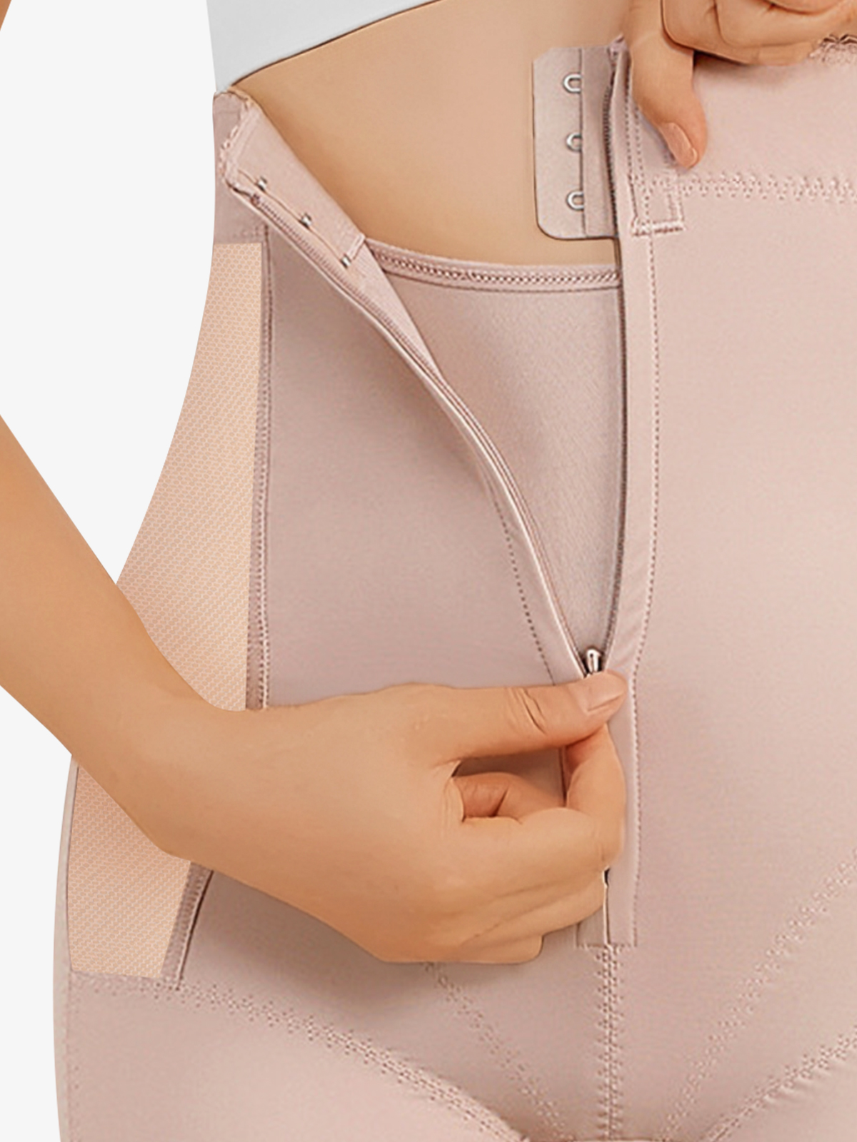 Zipper High Waist Butt Lifting Control Panty